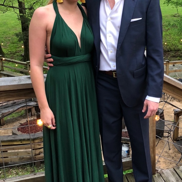 Lulus Tricks of the Trade forest green maxi dress - Picture 8 of 10